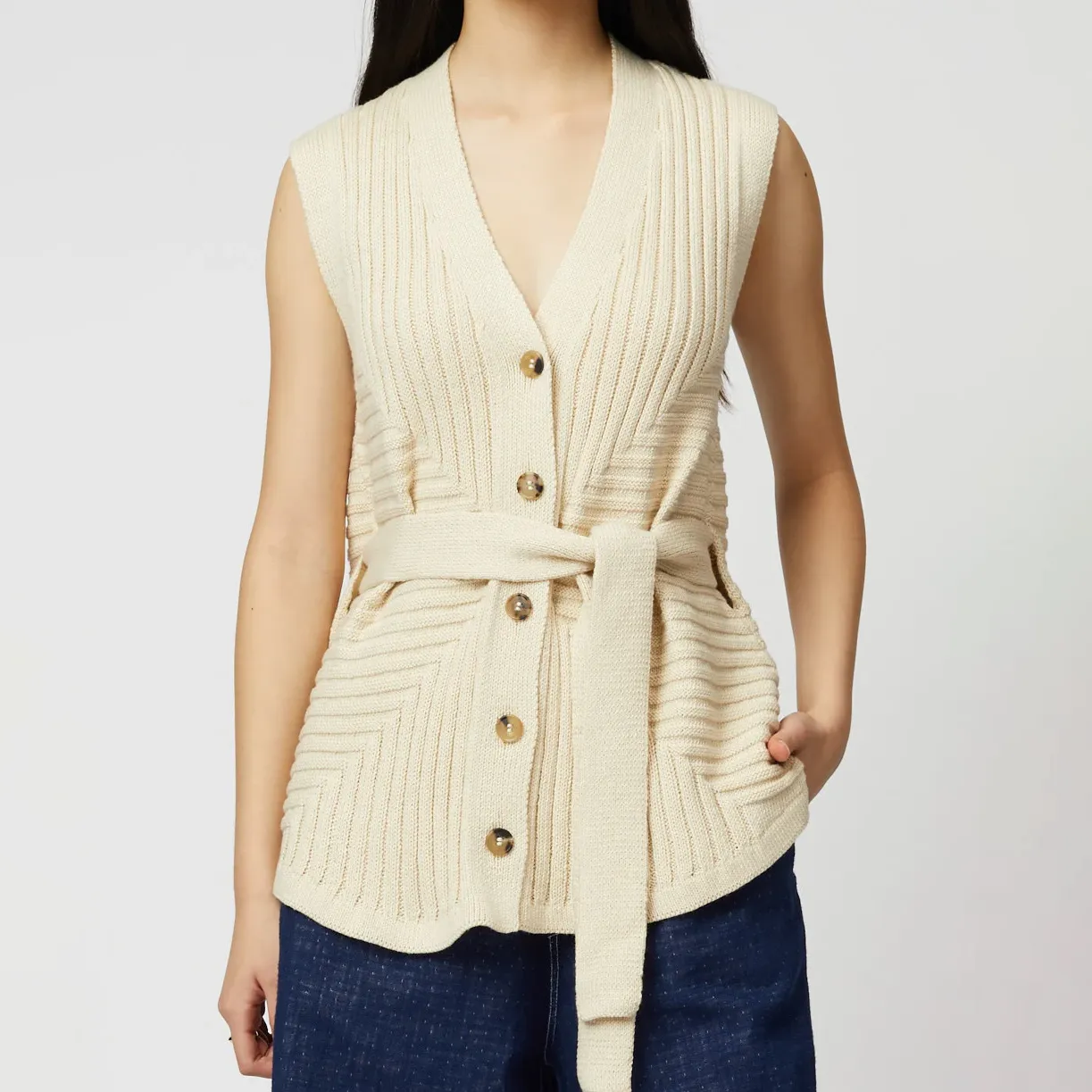 Atelier Delphine Sleeveless Cardigan