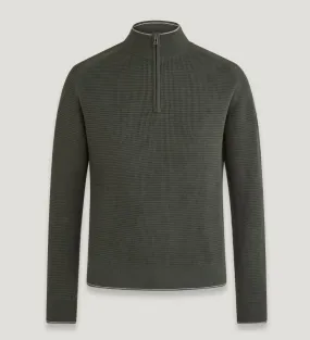 Belstaff Cole Quarter Zip Jumper Tile Green