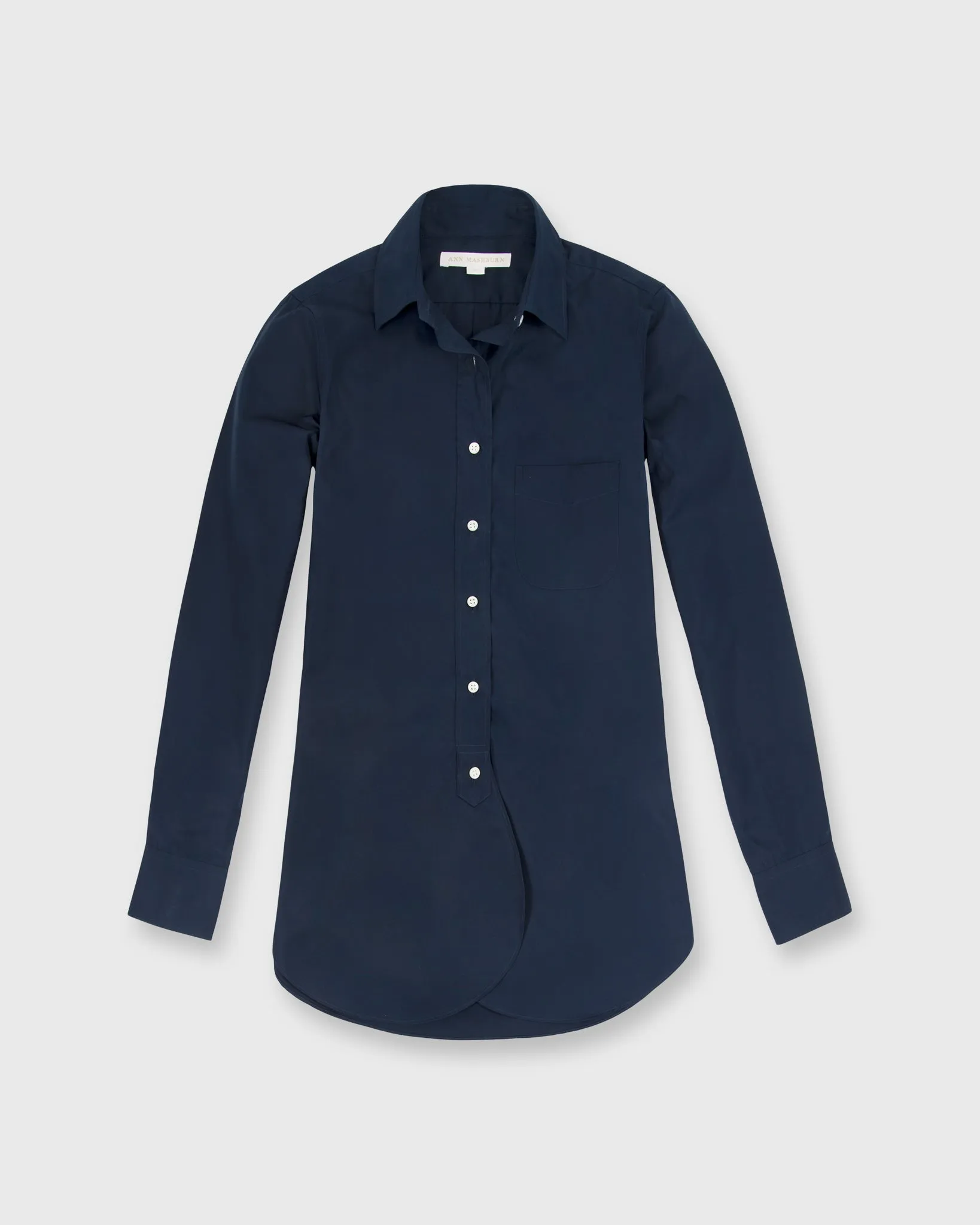 Boyfriend Shirt in Navy Poplin