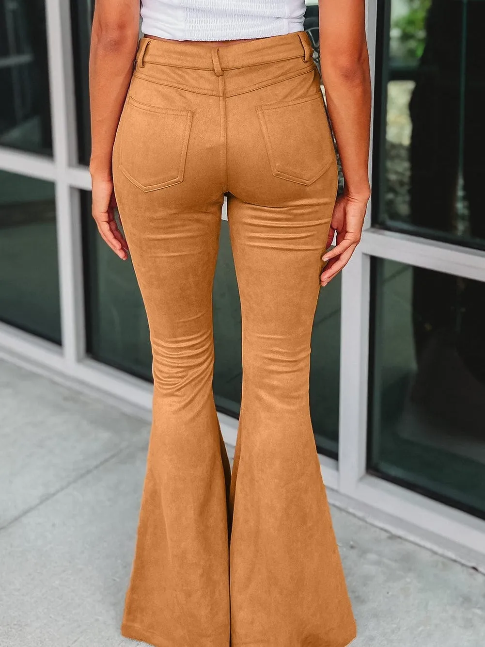 Brown Suede Bell Bottoms