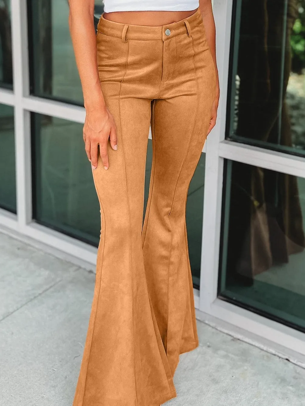 Brown Suede Bell Bottoms