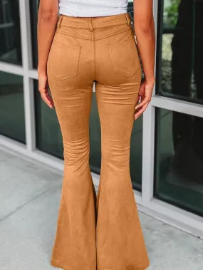 Brown Suede Bell Bottoms