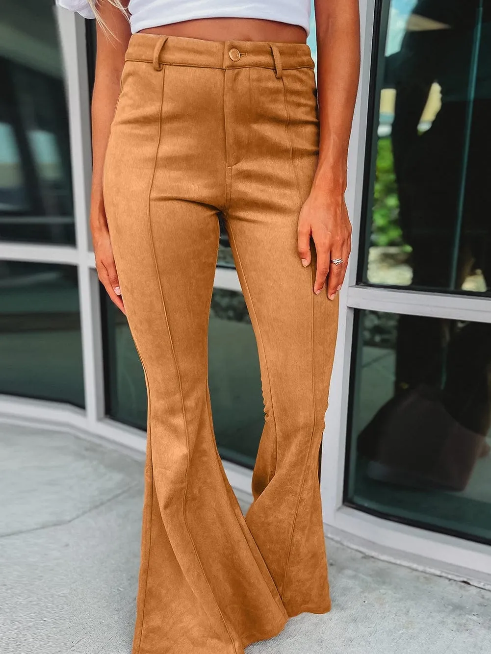 Brown Suede Bell Bottoms