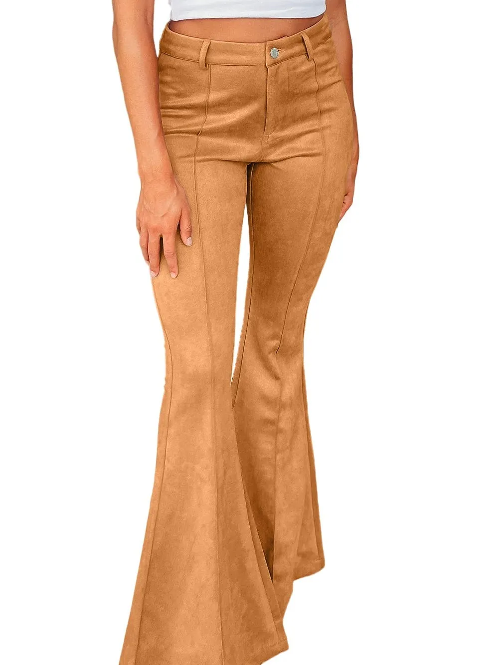 Brown Suede Bell Bottoms