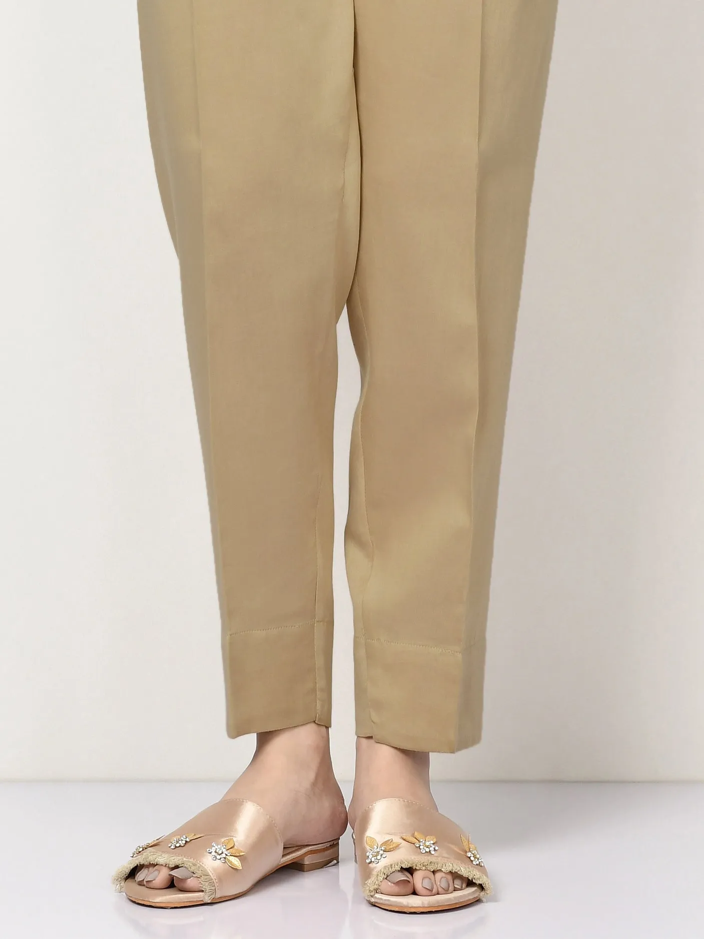 Cambric Trouser - Dark Beige