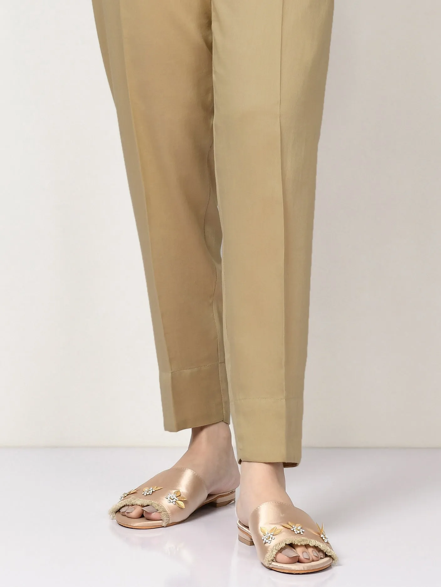 Cambric Trouser - Dark Beige