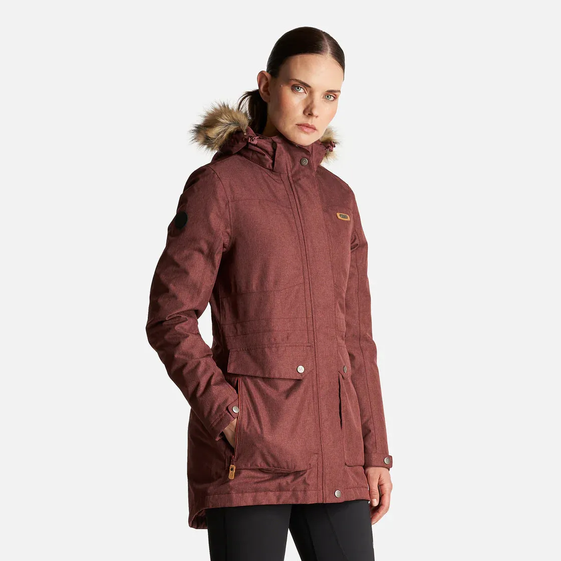 Casaca Mujer Roble B-Dry Hoody Jacket Vino