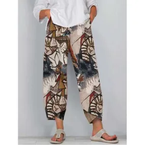 Colorful Ethnic Print Pants