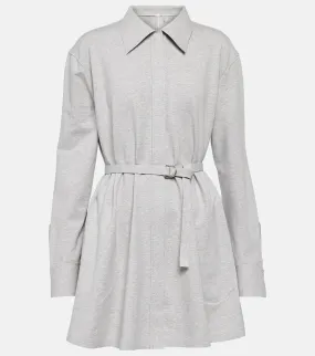 Cotton blend jersey shirt dress NORMA KAMALI, gray