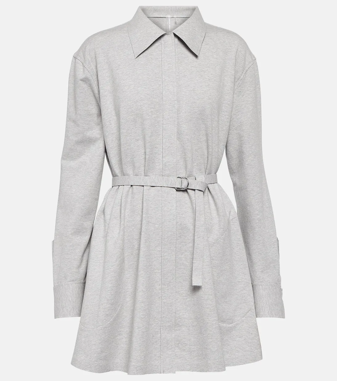 Cotton blend jersey shirt dress NORMA KAMALI, gray