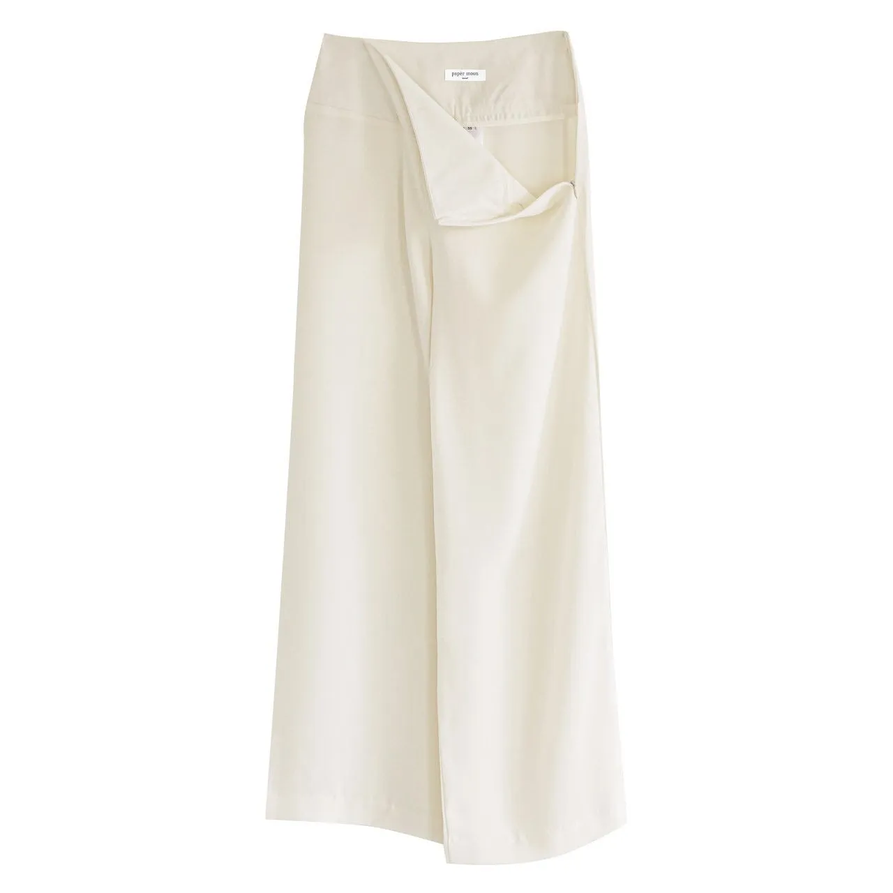 HIGH-RISE WIDE LEG CREPE TROUSERS