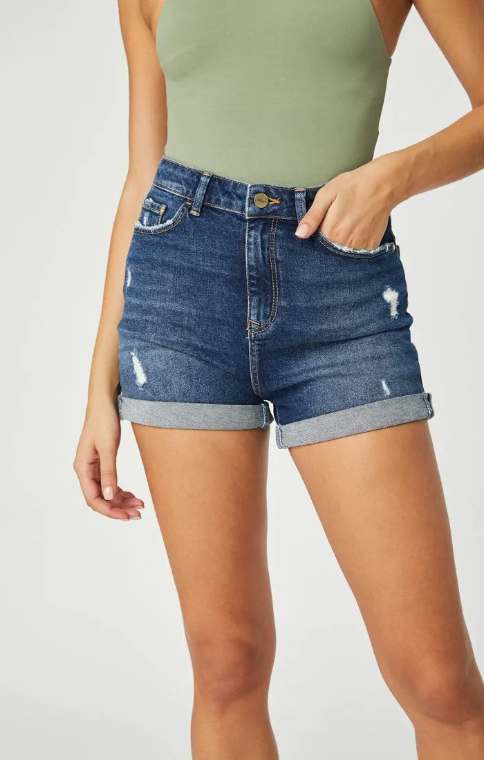 Mavi Ella Brushed Vintage Short | Dark Denim