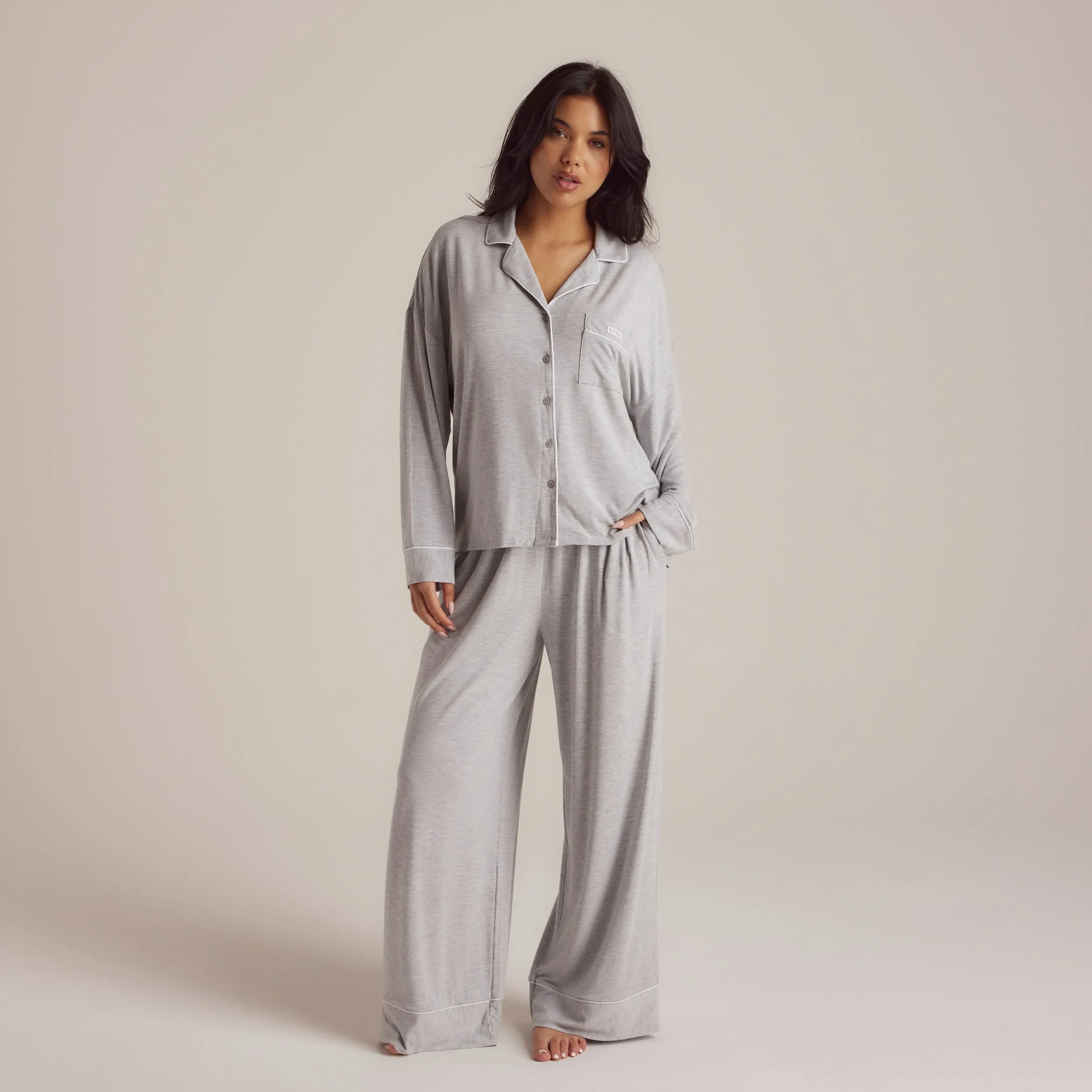 Modal Pyjama Bottoms - Grey Marl