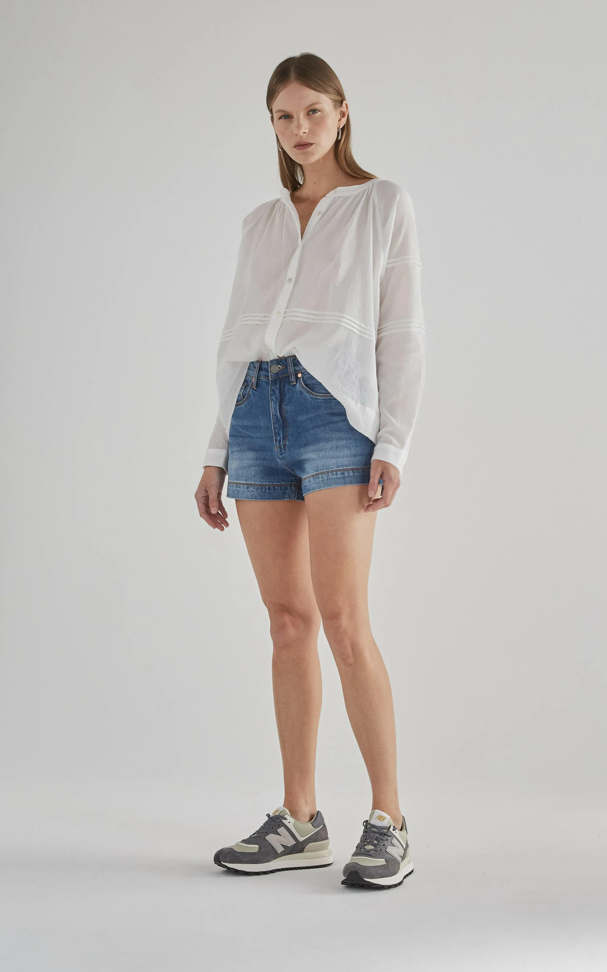 Nada Rodeo High Waisted Denim Shorts