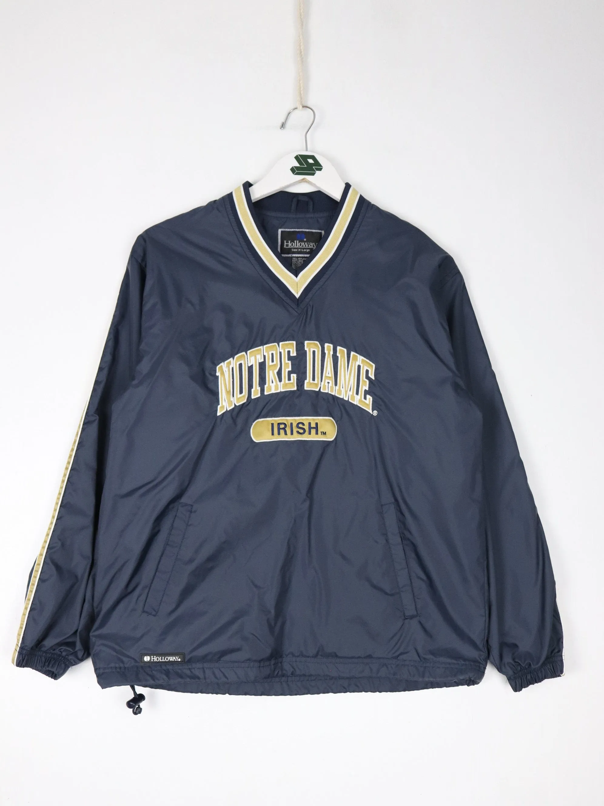 Notre Dame Fighting Irish Jacket Youth XL Blue Pullover College Windbreaker