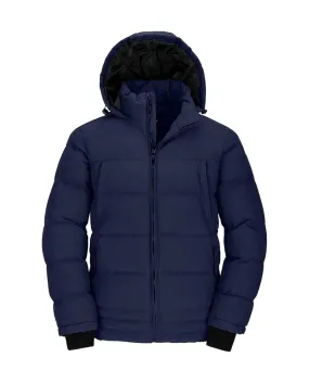 Parka acolchada de invierno para hombre con capucha desmontable, Wantdo