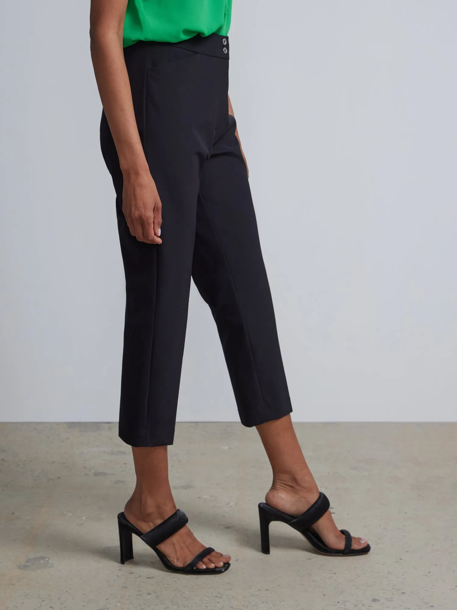 Petite High Rise Slim Leg Capri Pant - Fit To Flatter