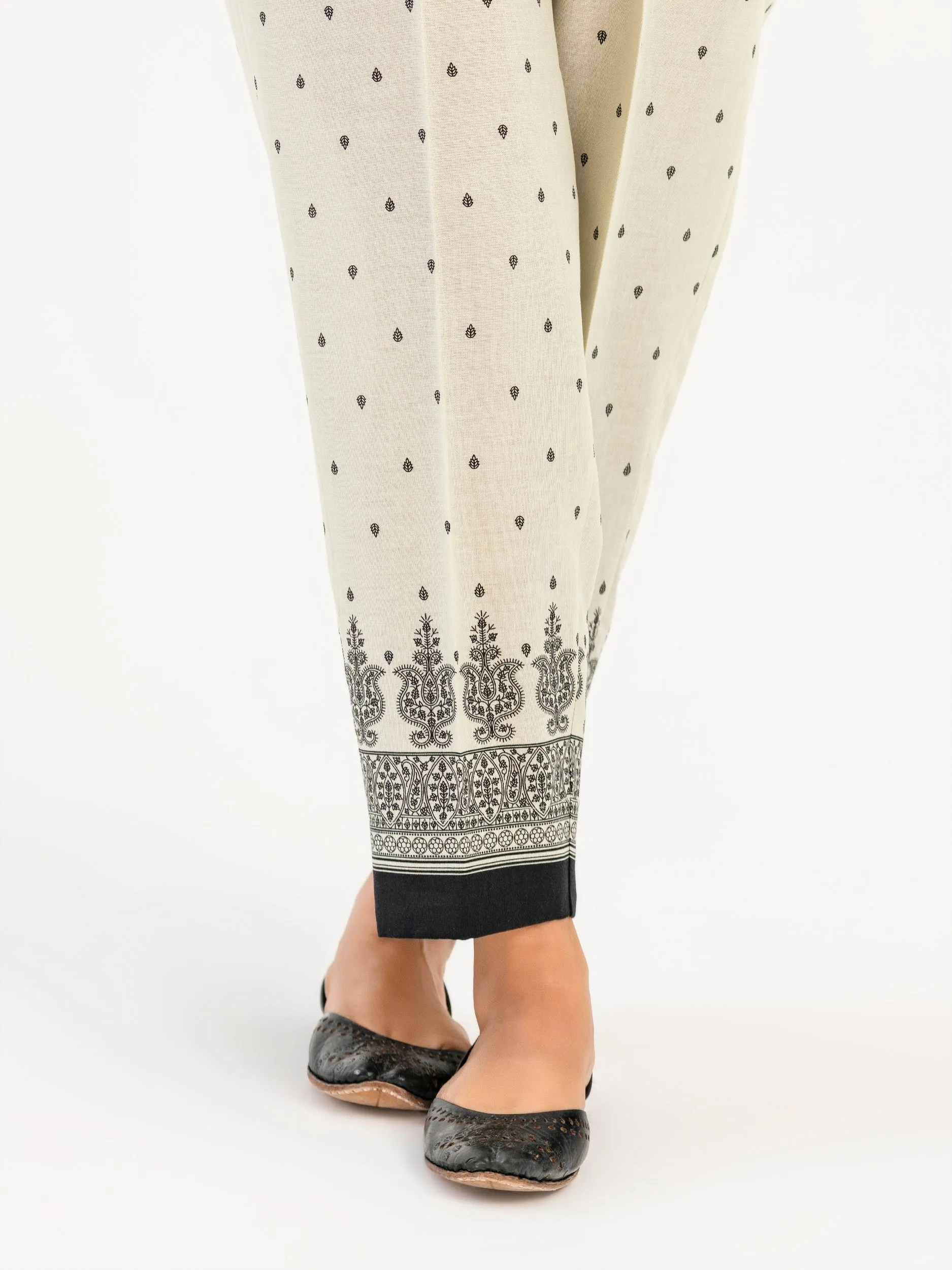 Printed Khaddar Trouser(Pret)