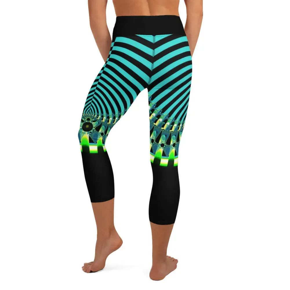 "Happy Stripes" Collection - Yoga Capri Leggings