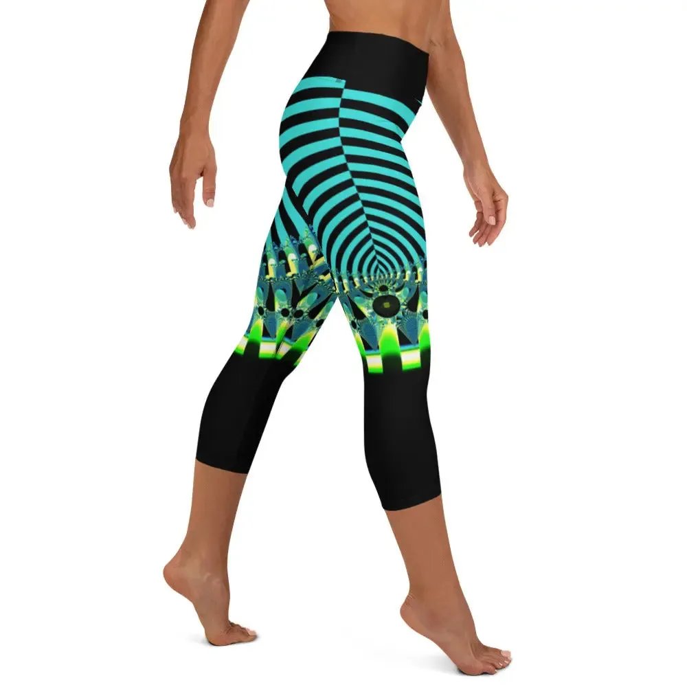 "Happy Stripes" Collection - Yoga Capri Leggings