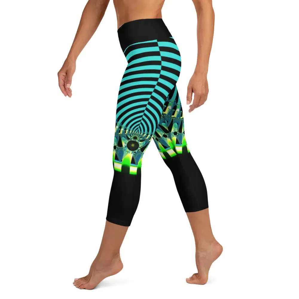 "Happy Stripes" Collection - Yoga Capri Leggings