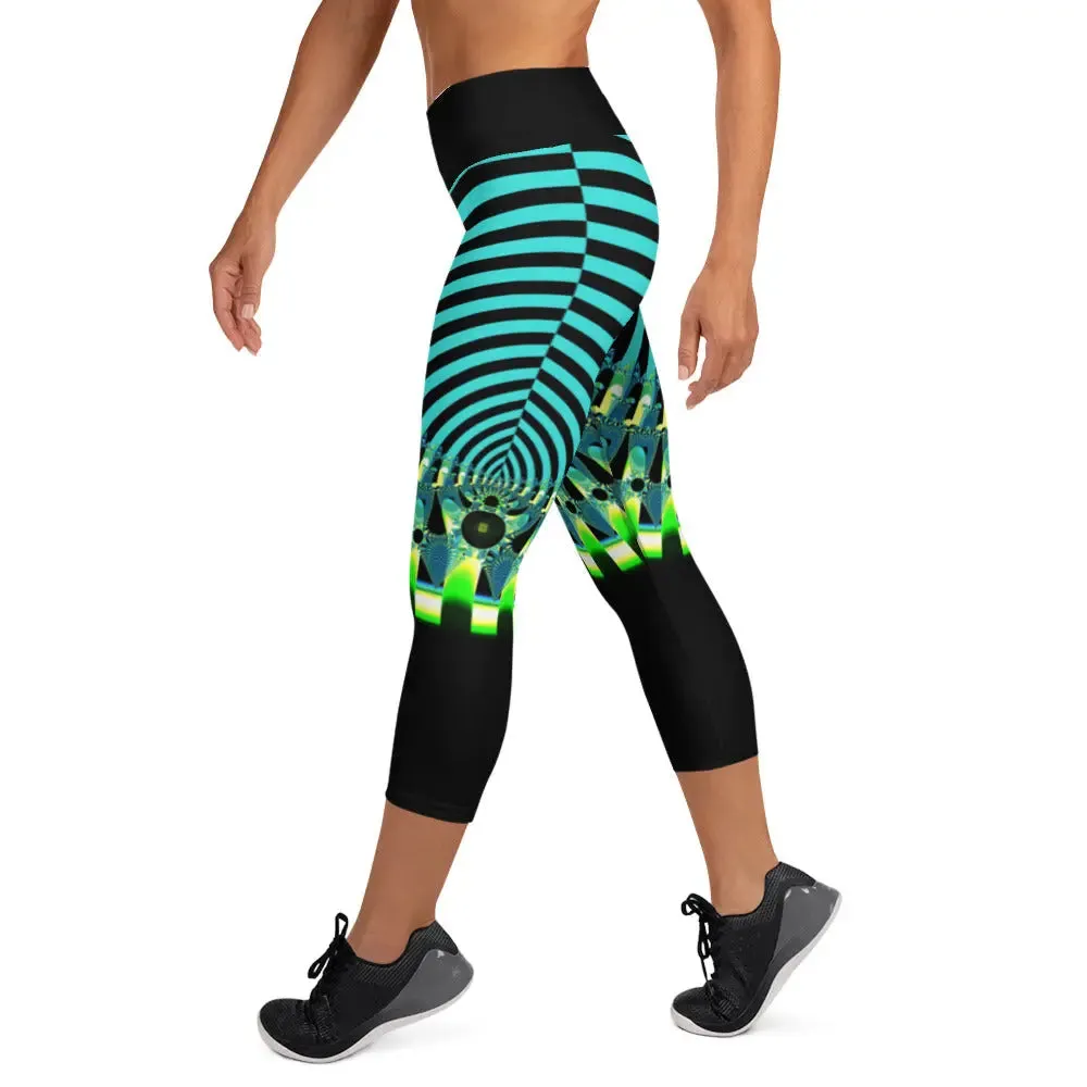 "Happy Stripes" Collection - Yoga Capri Leggings