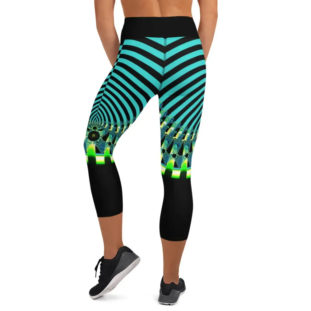 "Happy Stripes" Collection - Yoga Capri Leggings