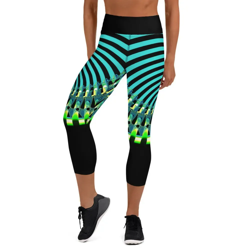 "Happy Stripes" Collection - Yoga Capri Leggings