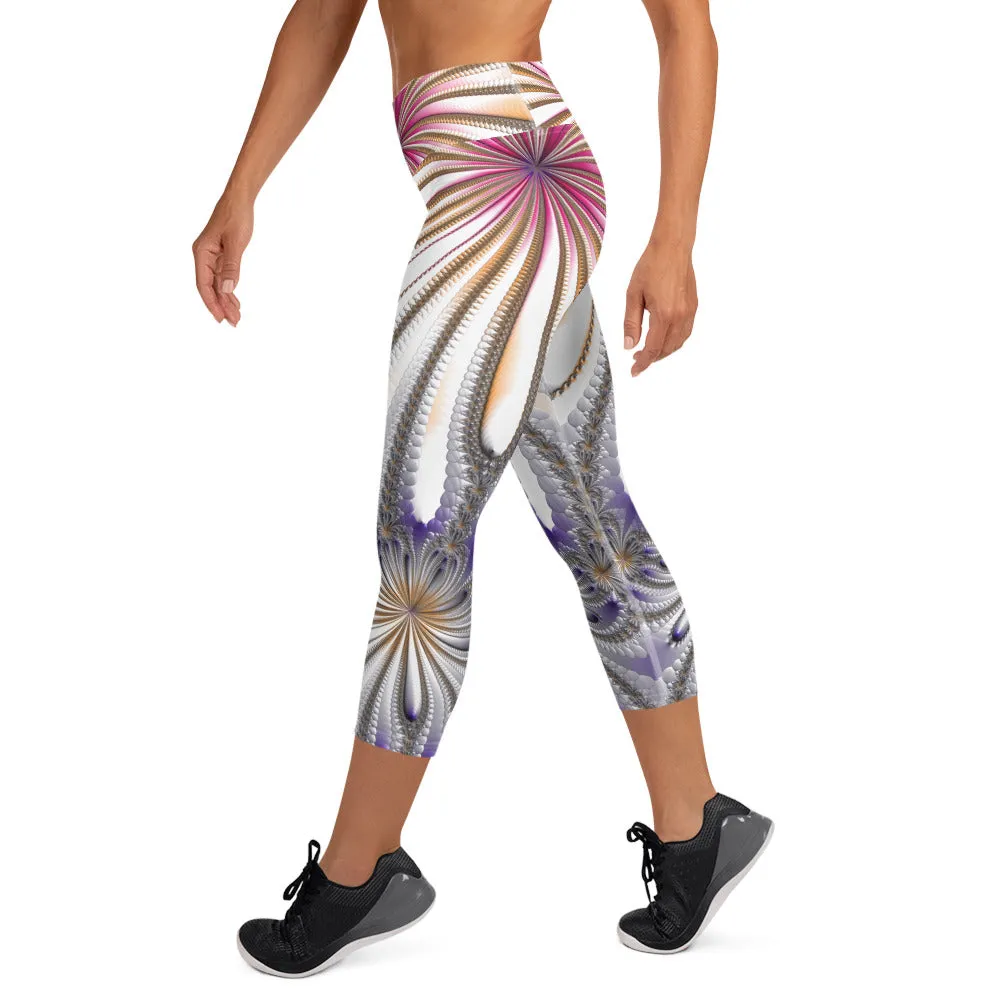 "Morning Bloom" Collection - Yoga Capri Leggings