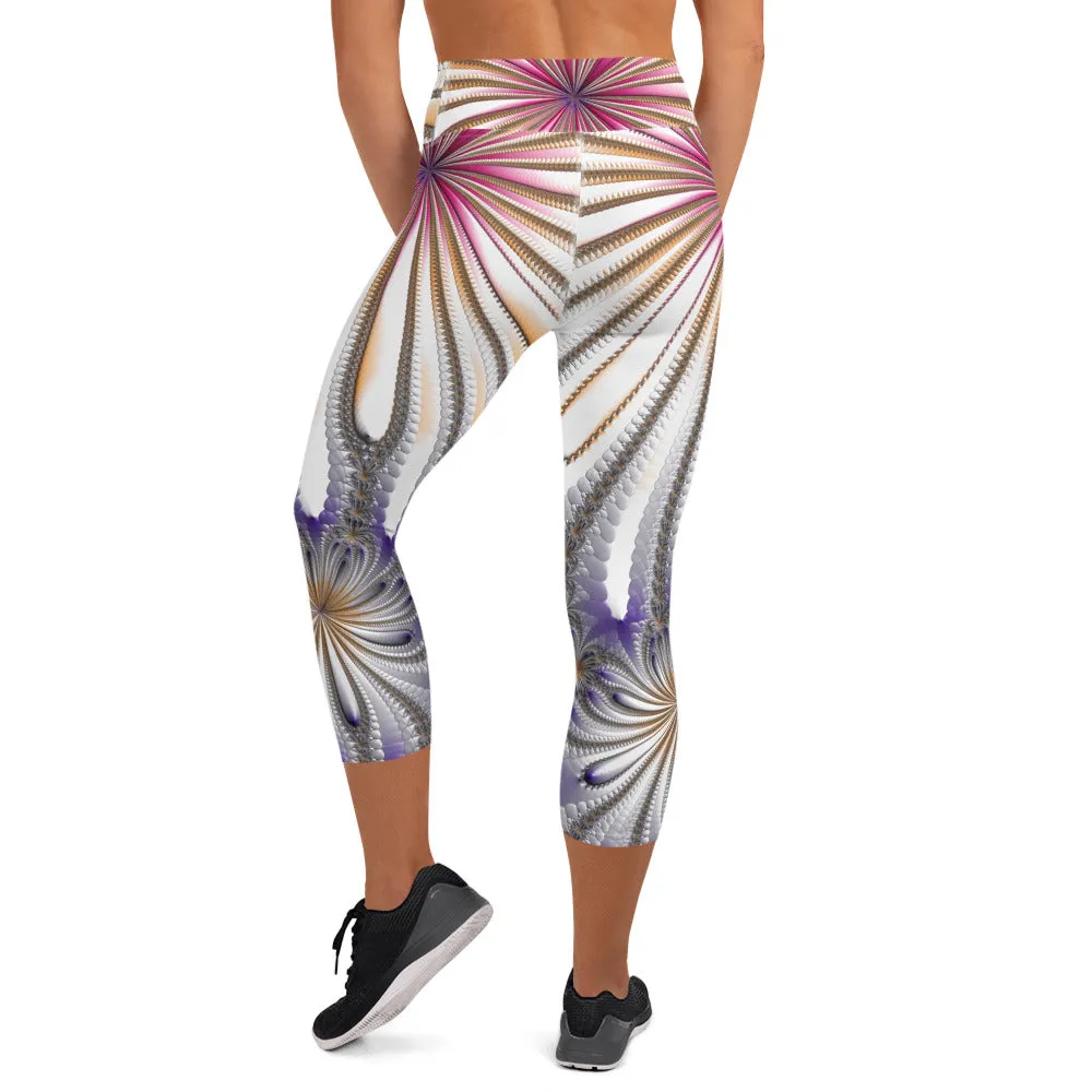 "Morning Bloom" Collection - Yoga Capri Leggings