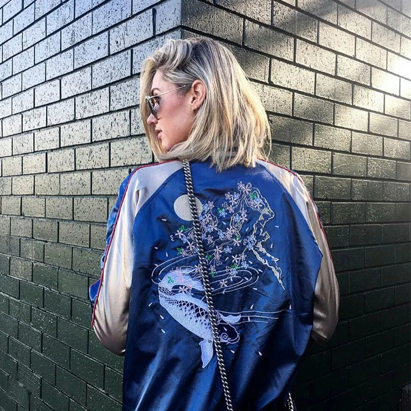 Satin Jacket With Embroidery