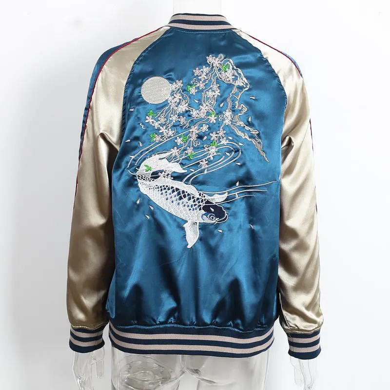 Satin Jacket With Embroidery