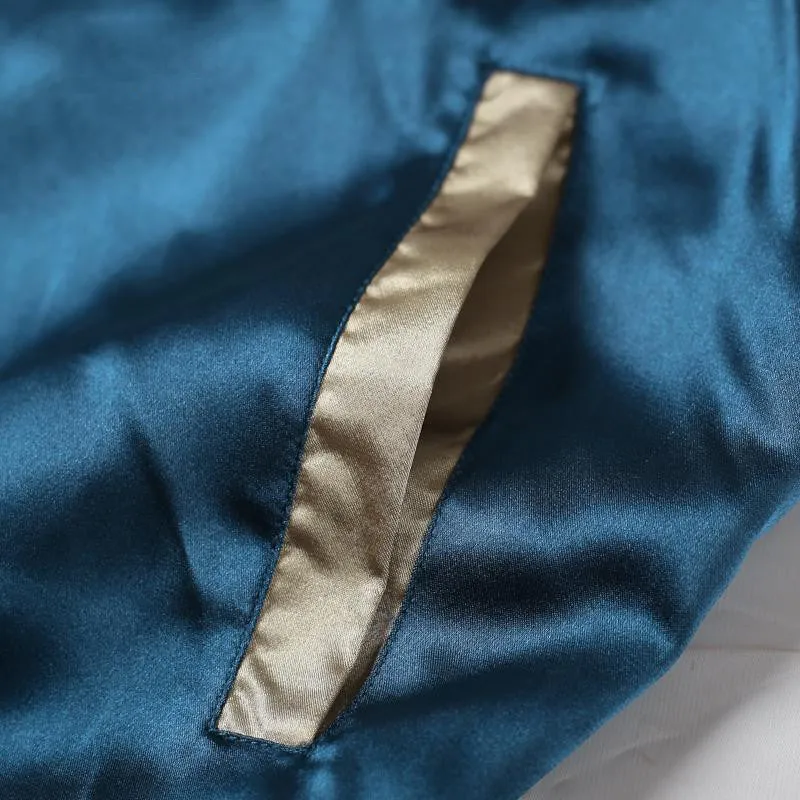 Satin Jacket With Embroidery