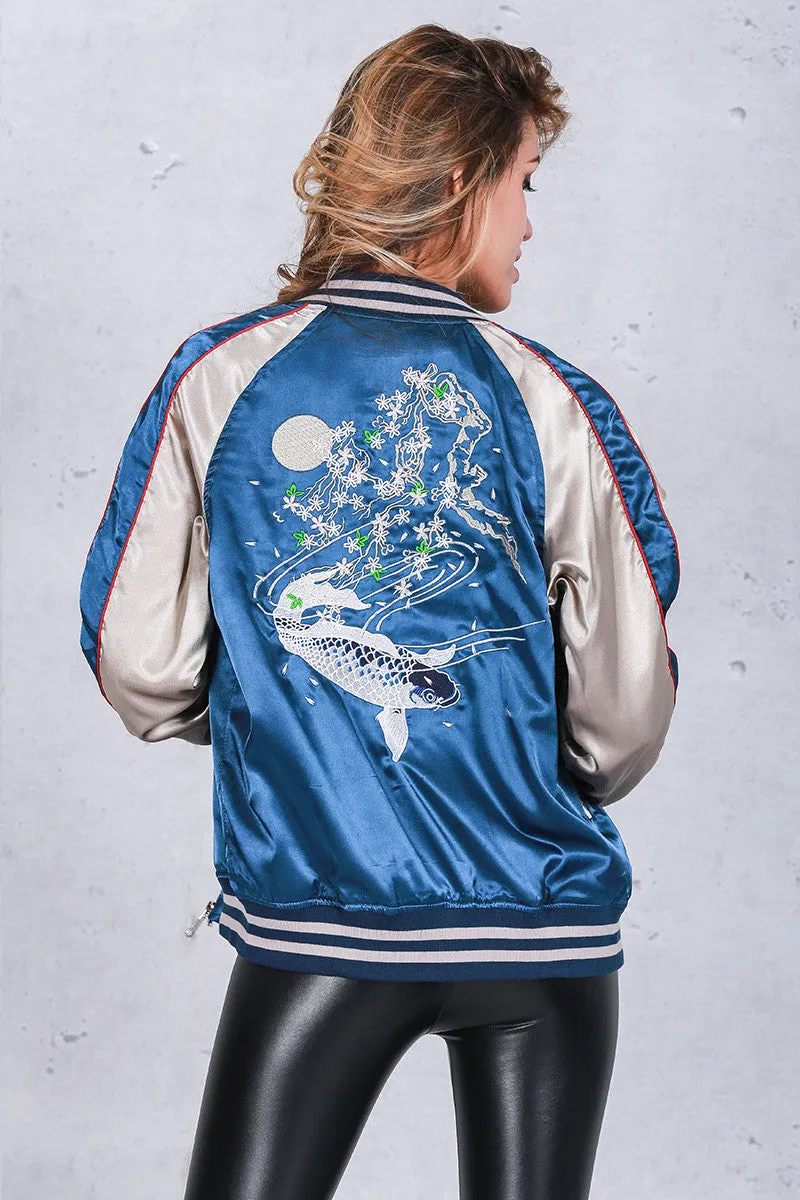 Satin Jacket With Embroidery