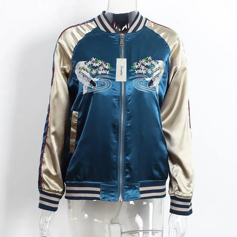 Satin Jacket With Embroidery