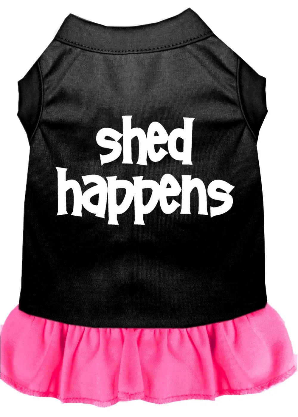 Shed Happens Screen Print Dress Black With Bright Pink Sm (10)