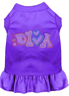 Technicolor Diva Rhinestone Pet Dress Purple Xxl (18)