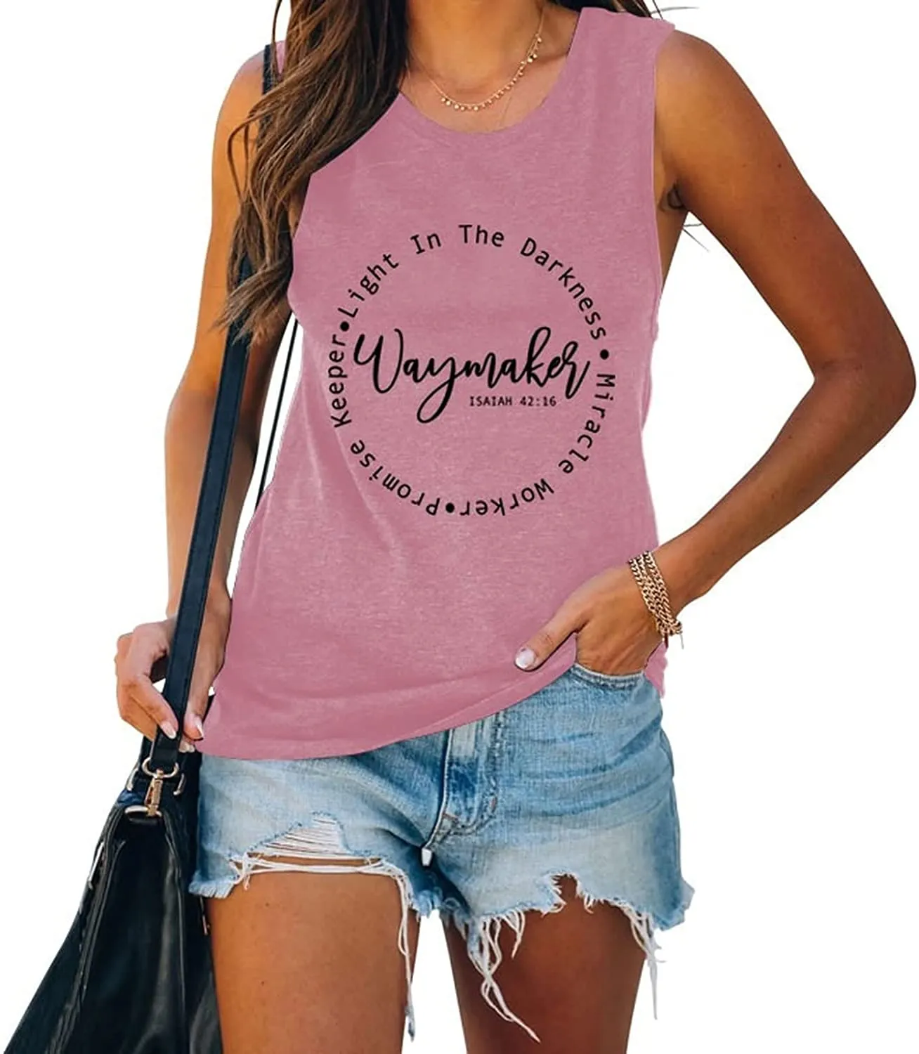 Waymaker Tank for Women About Christian Faith Religious Jesus Shirt