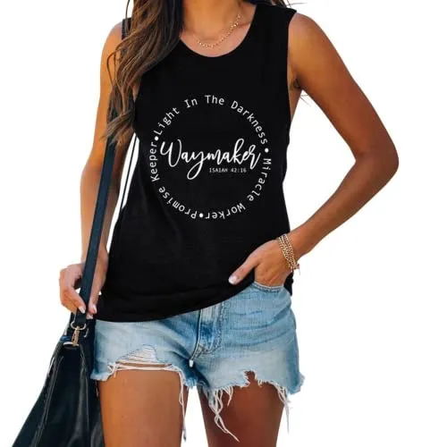 Waymaker Tank for Women About Christian Faith Religious Jesus Shirt