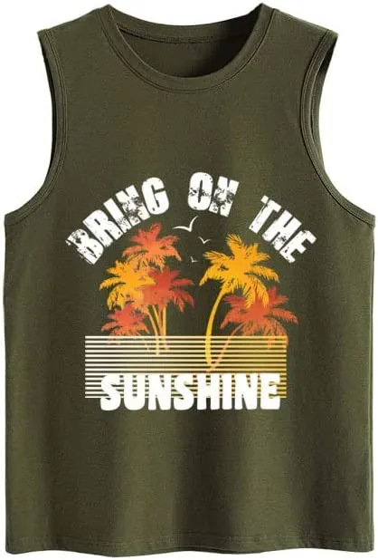 Women Beach Vacation Shirt Bring On The Sunshine Tank Tops