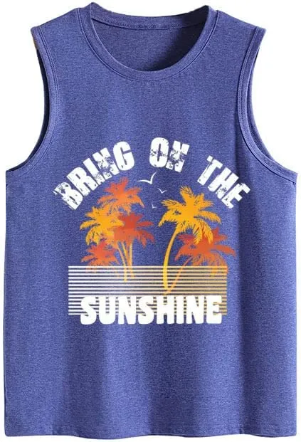 Women Beach Vacation Shirt Bring On The Sunshine Tank Tops