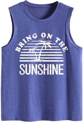 Women Bring On The Sunshine Beach Tank Tops