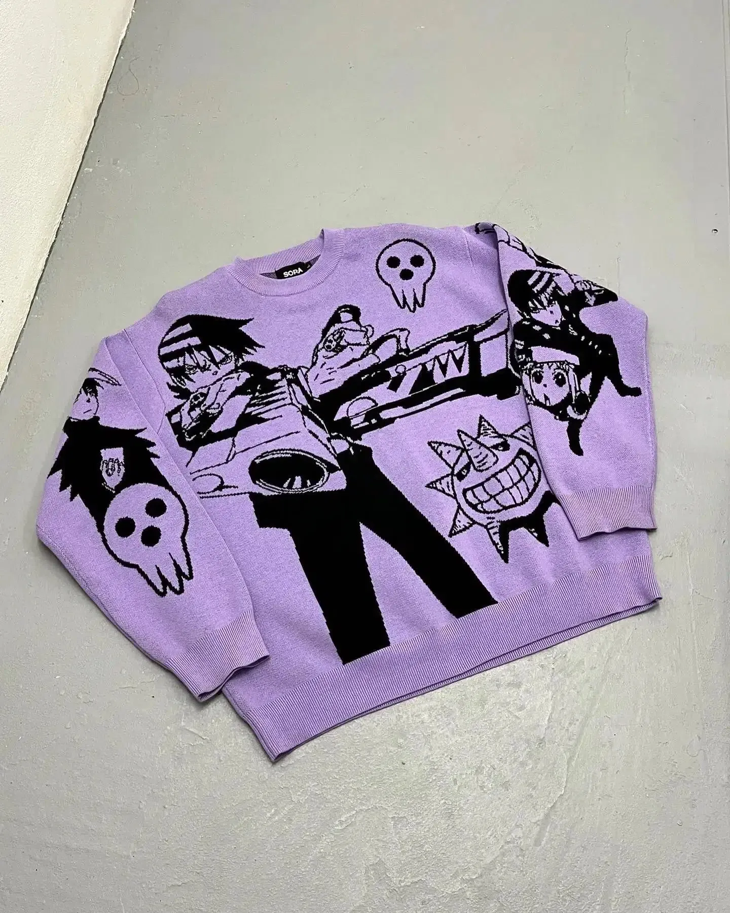 Y2K Anime Knitted Sweater